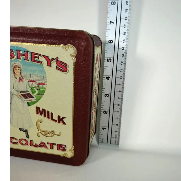 Vintage Hershey's Pure Milk Chocolate Tin Box Canister - Picture 5 of 7
